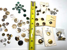 Variety Lot Of Antique Vintage Mop Abalone Shell Carved Buttons   More  See Pics
