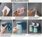 Wall-mounted Toothbrush Holder   Magnetic Cup     Space-saving Bathroom Organizer