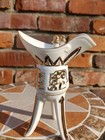 Vintage Chinese  Porcelain Ceremonial Jue  Ancient Egyptian Motif  24k Gold