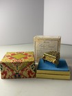 Vintage Avon  Solid Perfume Holder Gold Tone Metal Baby Grand Piano Keepsake