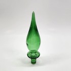 Vintage Green Glass Decanter Stopper 7  Empoli Style Genie Bottle Replacement
