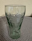 Libbey 6oz  Embossed Coca Cola Glass  Green Tint Vintage Glass 