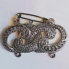 Antique 1885-1890 Victorian Hallmarked Sterling Silver Sash Buckle Brooch