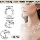 Beebeecraft 1 Box 50pcs Locking Jump Rings Od 5 5mm Id 3mm 925 Sterling Silver P