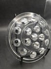 Vintage 16 Hole Clear Glass Flower Frog