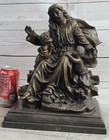 Jesus Christ With Children Bronze Sculpture Statue Religious Figure Decor Art