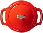 Lodge U7id400 7 5 Qt  Enameled Cast Iron Dutch Oven  cherry On Top 