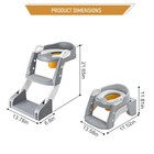 2 In 1 Toddler Potty Training Seat Step Stool Ladder Kids Toilet Trainer Chair