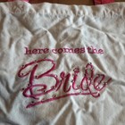  here Comes The Bride  Wedding Bride Tote Bag  White Pink