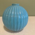 Vintage Blue Ribbed Lightning Rod Globe