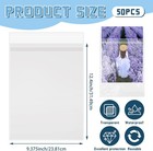 50 Pack 9 X 12 Inch Crystal Clear Sleeves Storage Protector Pages