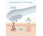 Rechargeable Waterproof Facial Cleansing Brush With 3 Modes - Light Grey
