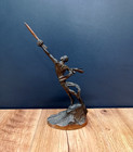 Antique Soviet Bronze Figurine Space Age Ussr Gagarin s Path To The Stars Rocket