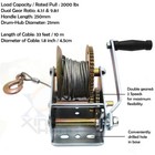 2000lbs Dual Gear Hand Winch Towing Boat Trailer W  33ft Steel Cable Hand Crank