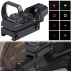 Tactical Reflex Green Red Dot Sight Holographic 4 Reticle Rifle Scope 20mm Rails