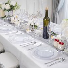 600 Pcs Silver Disposable Dinnerware Set For 100 Guests Wedding Plates   Tablewa