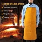 Leather Welder Apron Heavy Duty Flame Retardant Welding Work Protective Apron Us