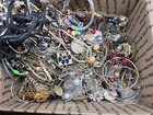 14  Pounds Vintage Junk Broken Earring Chains Pins Craft Repurpose Jewelry Lot 2