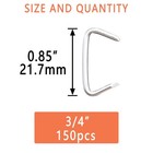 150 Pcs 3 4  Galvanized Hog Rings For Auto Upholstery  Fencing  150 Pcs