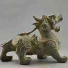 Antique Collectable Chinese Handwork Bronze Carved Dragon Statue Feng Shui Decor