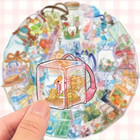 50pc Cute Kawaii Animal Sticker Transparent Decal Lot For Scrapbook   Journaling