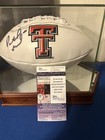Patrick Mahomes Signed Texas Tech Logo Football Jsa Certified W  Display 