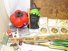 Vintage Junk Drawer Lot  100  Items   lot Q 