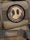 Distressed Bloody Smiley Face Morale Patch Army Military Tactical Usa Flag 