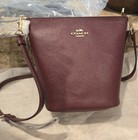 Authentic Coach Ccl34 Logan Duffle Bag Dark Wine Red Leather Nwt  398