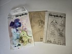 Simplicity Sewing Pattern S9441 13  Plushie Soft Toys Dino Bear Bunny Uc Ff