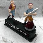 Vintage Mcm  hometown Battery  Baseball Cast Iron Mechanical Coin Bank 7   x9   