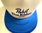 Pabst Blue Ribbon Trucker Hat New Blue white Snapback  Beer Ball Cap