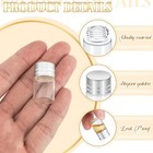 50 Pcs 2ml Tiny Glass Bottles Vials Mini Small Clear Bottles Glass Jars Empty   