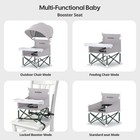 Baby Booster Seat Gray Foldable Removable Canopy Sunchildor