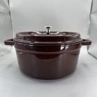 Staub La Cocotte Dutch Oven 26 Made In France 10 25  Red Grenadine Round 5 5 Qt