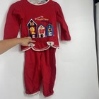 Vintage 90s Sesame Street 4t Elmo Big Bird Sweater Outfit Red Pants Bow Floral