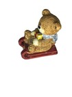 Lot Of 5 Teddy Bear Christmas Table Top Decorations Vintage Cute Santa Bear