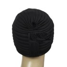 Punjabi Traditional Readymade Turban Headwear Cap Pagdi Unisex Black- Free Size