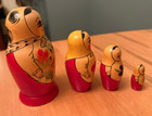 Vintage Ussr Soviet Russian Semenov Nesting Stacking Matryoshka Dolls Set Of 4