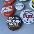 Lot Of 13 Vintage Pinback Buttons 80 s 90   s Company Advertisement promo Pins