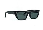 Vintage Marell Cat Eye Sunglasses Black Frame Grey Lens Italy 1950s Nos Unisex