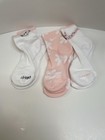Nike Women   s Crew Socks 3 Pairs White Pink Floral Logo Dry-fit All Seasons
