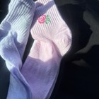 Girls Cotton Crew Socks 3 Pairs One Size White Pink Purple Heart Rose