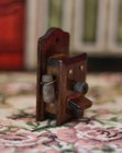 Vintage Concord Dollhouse Miniature Old Fashioned Saloon Wooden Crank Phone 1 12