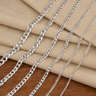 Real Solid 925 Sterling Silver Cuban Link Chain Necklace Men Women Hip Hop