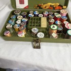 Vintage Wil-hold Wilson Mfg Corp  Sewing Box Thread Organizer Green W contents