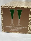 D arques Crystal Noel Champagne Wine Water Glass Flute  Set 2 Christmas New