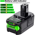 8 0ah 18volt For Ryobi P108 18v One Plus High Capacity Lithium Ion Battery P109