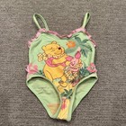 Vintage Disney Bathing Suit Baby Girl 12m Winnie Pooh Piglet Ruffle Sarong Set