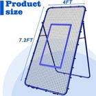 7x4ft Adjustable Volleyball Rebounder Net Training Equipment For Practice Drills